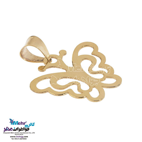 نیم ست طلا - آویز و گوشواره - طرح پروانه