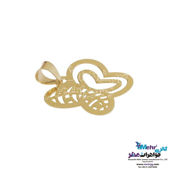 نیم ست طلا - آویز و گوشواره - طرح پروانه