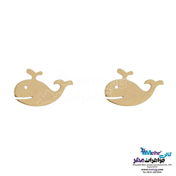 نیم ست طلا - آویز و گوشواره - طرح وال