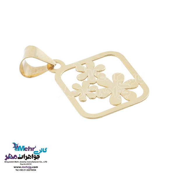 نیم ست طلا - آویز و گوشواره - طرح گل یاسمن