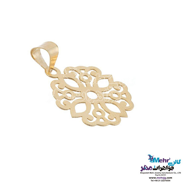 نیم ست طلا - آویز و گوشواره - طرح اسلیمی