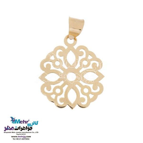 نیم ست طلا - آویز و گوشواره - طرح اسلیمی