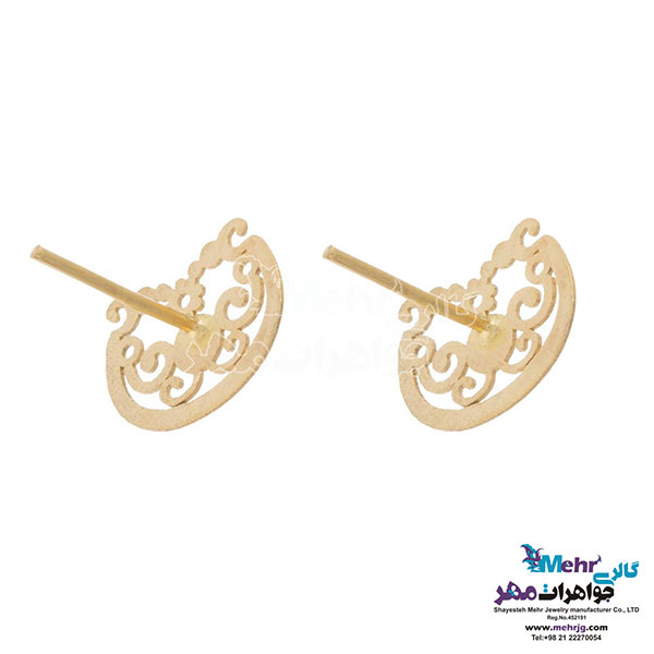 نیم ست طلا - آویز و گوشواره - طرح اسلیمی