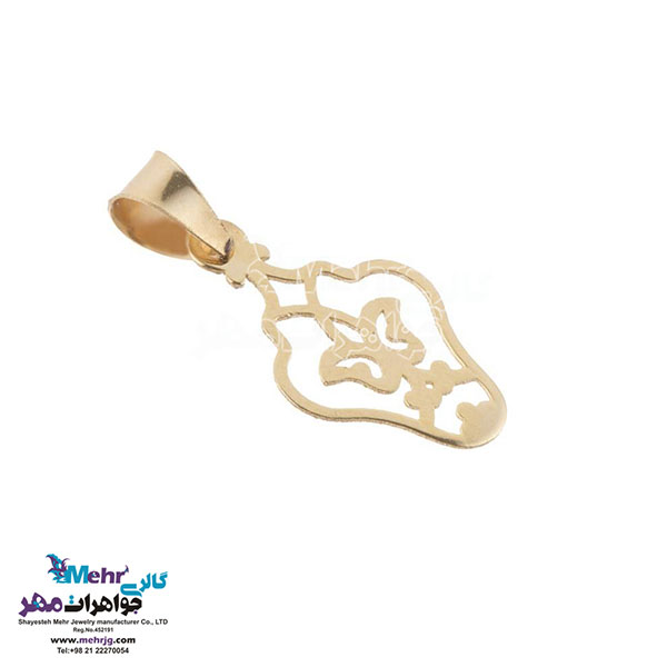 نیم ست طلا - آویز و گوشواره - طرح اسلیمی