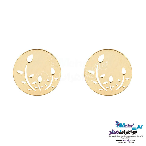 نیم ست طلا - آویز و گوشواره - طرح خوشه گندم