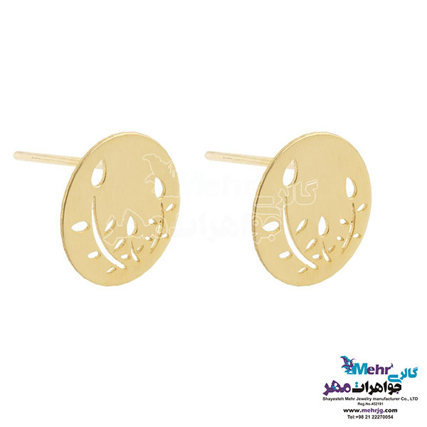 نیم ست طلا - آویز و گوشواره - طرح خوشه گندم