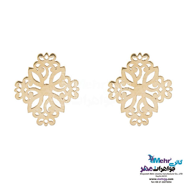 نیم ست طلا - آویز و گوشواره - طرح اسلیمی