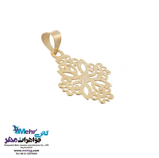 نیم ست طلا - آویز و گوشواره - طرح اسلیمی