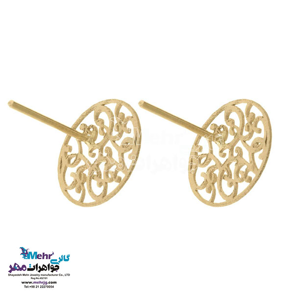 نیم ست طلا - آویز و گوشواره - طرح اسلیمی