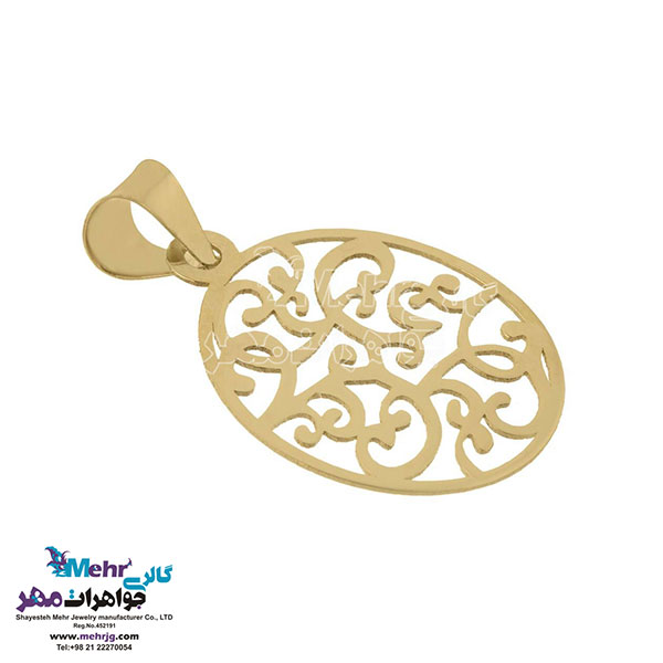 نیم ست طلا - آویز و گوشواره - طرح اسلیمی