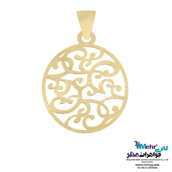 نیم ست طلا - آویز و گوشواره - طرح اسلیمی