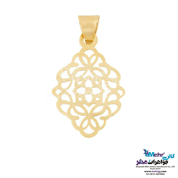 نیم ست طلا - آویز و گوشواره - طرح اسلیمی