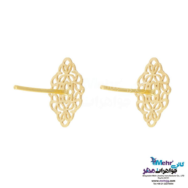 نیم ست طلا - آویز و گوشواره - طرح اسلیمی