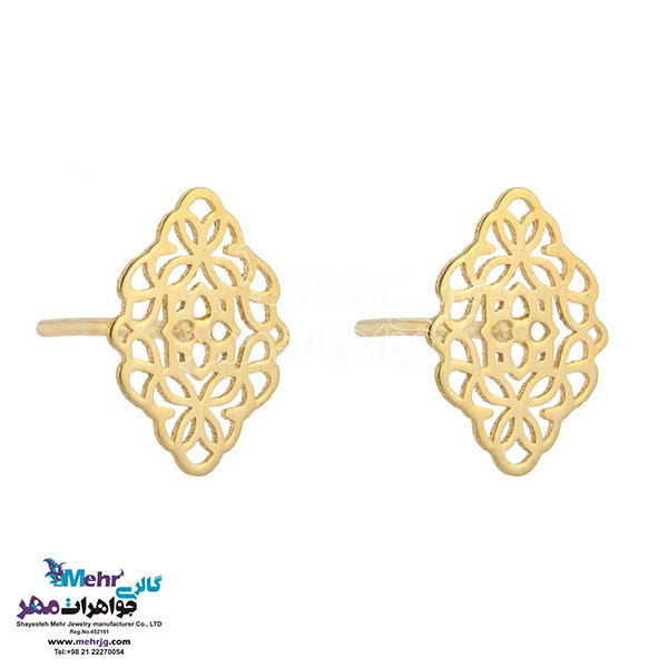 نیم ست طلا - آویز و گوشواره - طرح اسلیمی