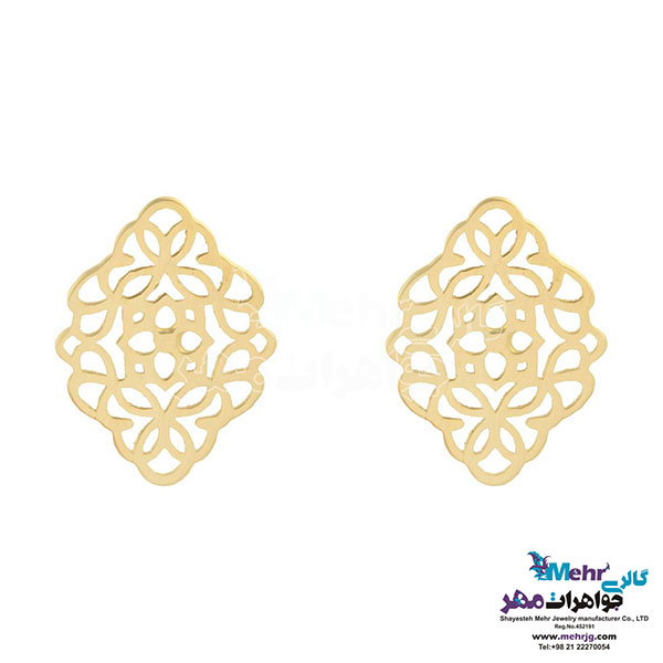 نیم ست طلا - آویز و گوشواره - طرح اسلیمی