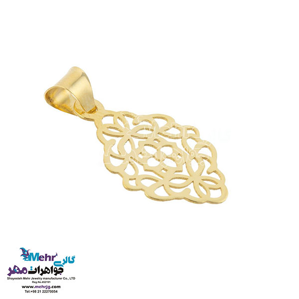 نیم ست طلا - آویز و گوشواره - طرح اسلیمی