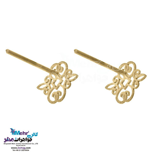 نیم ست طلا - آویز و گوشواره - طرح اسلیمی