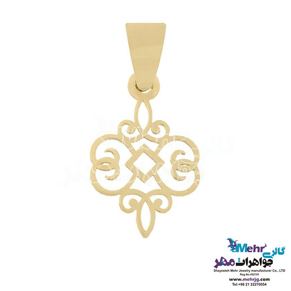 نیم ست طلا - آویز و گوشواره - طرح اسلیمی