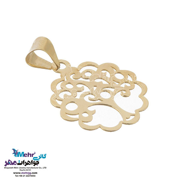 نیم ست طلا - آویز و گوشواره - طرح درخت زندگی
