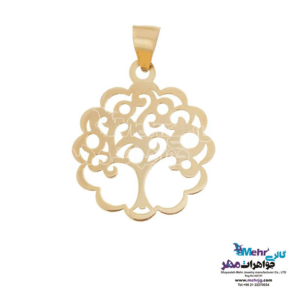 نیم ست طلا - آویز و گوشواره - طرح درخت زندگی