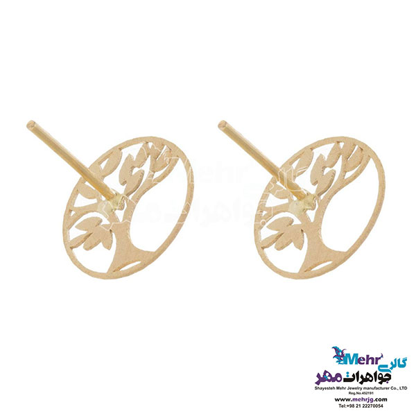 نیم ست طلا - آویز و گوشواره - طرح درخت