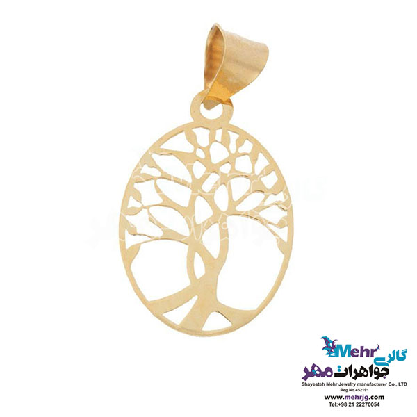 نیم ست طلا - آویز و گوشواره - طرح درخت