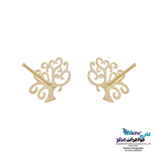نیم ست طلا - آویز و گوشواره - طرح درخت زندگی