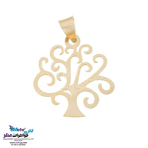 نیم ست طلا - آویز و گوشواره - طرح درخت زندگی