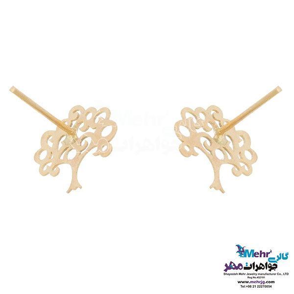 نیم ست طلا - آویز و گوشواره - طرح درخت زندگی