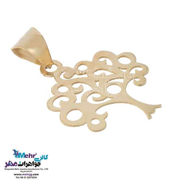 نیم ست طلا - آویز و گوشواره - طرح درخت زندگی