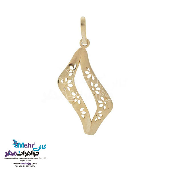 نیم ست طلا - آویز و گوشواره - طرح هندسی