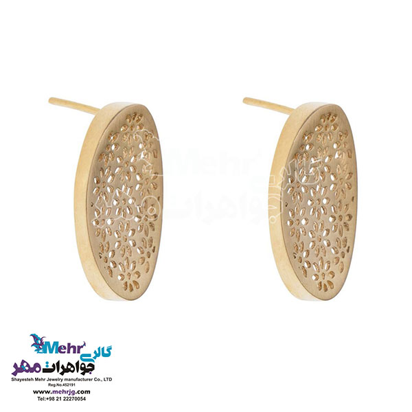 نیم ست طلا - آویز و گوشواره - طرح هندسی