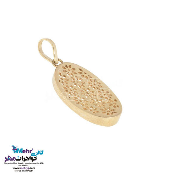 نیم ست طلا - آویز و گوشواره - طرح هندسی