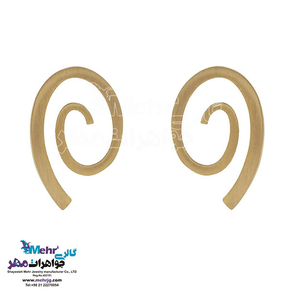 نیم ست طلا - آویز و گوشواره - طرح اسپیرال