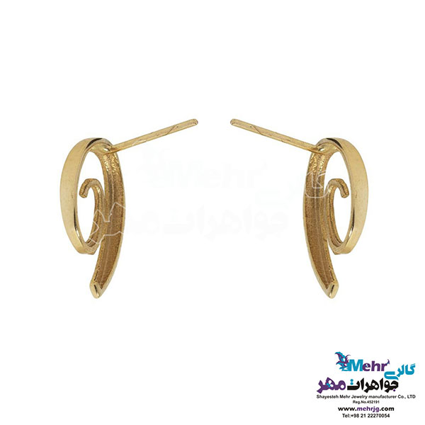 نیم ست طلا - آویز و گوشواره - طرح اسپیرال