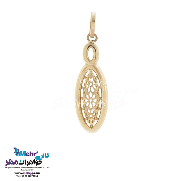 نیم ست طلا - آویز و گوشواره - طرح هندسی