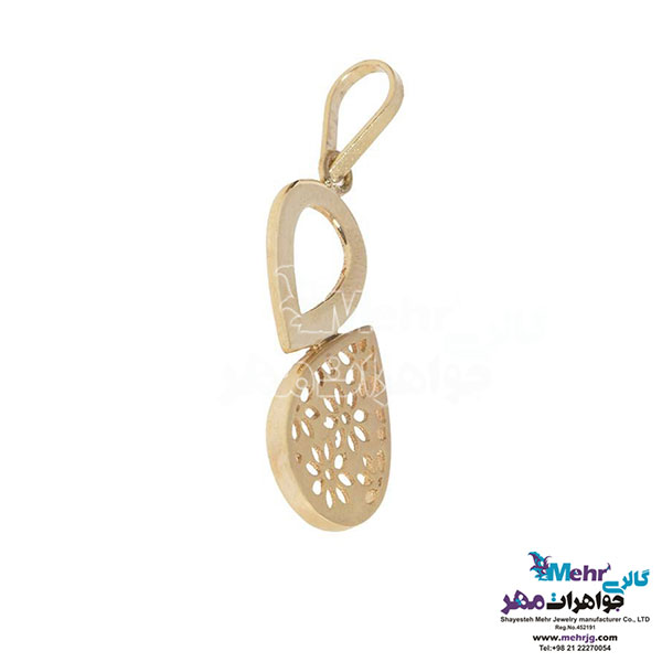 نیم ست طلا - آویز و گوشواره - طرح قطره