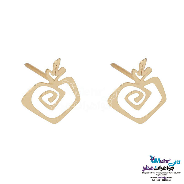 نیم ست طلا - آویز و گوشواره - طرح انار