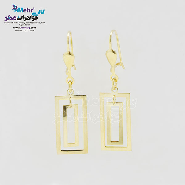 گوشواره طلا - طرح هندسی