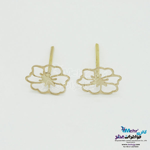 گوشواره طلا - طرح گل