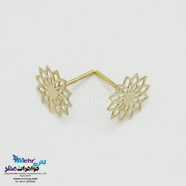 گوشواره طلا - طرح گل خورشیدی