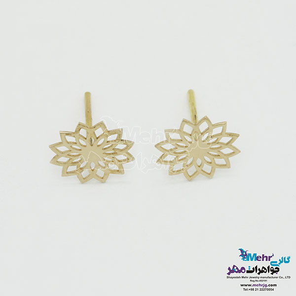 گوشواره طلا - طرح گل خورشیدی