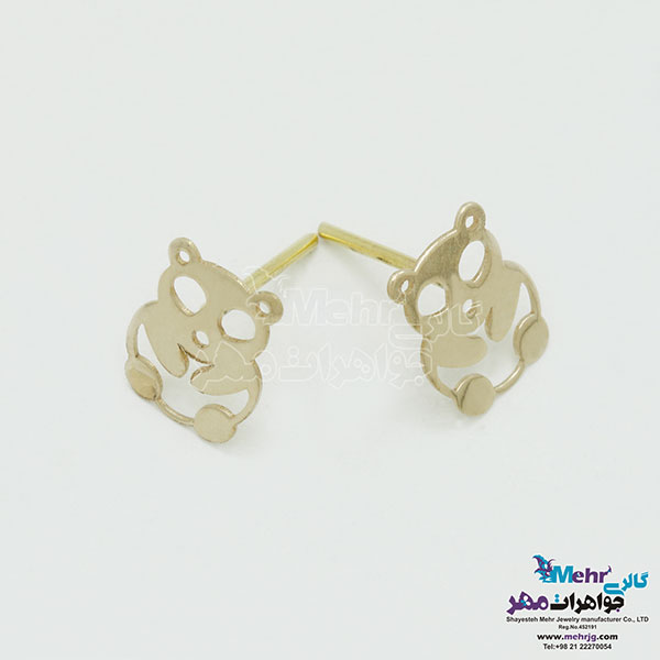 گوشواره طلا - طرح خرس پاندا