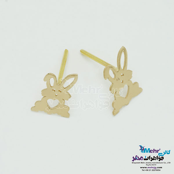 گوشواره طلا - طرح خرگوش