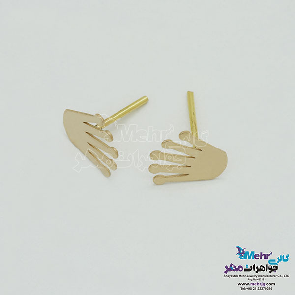 گوشواره طلا - طرح تاج