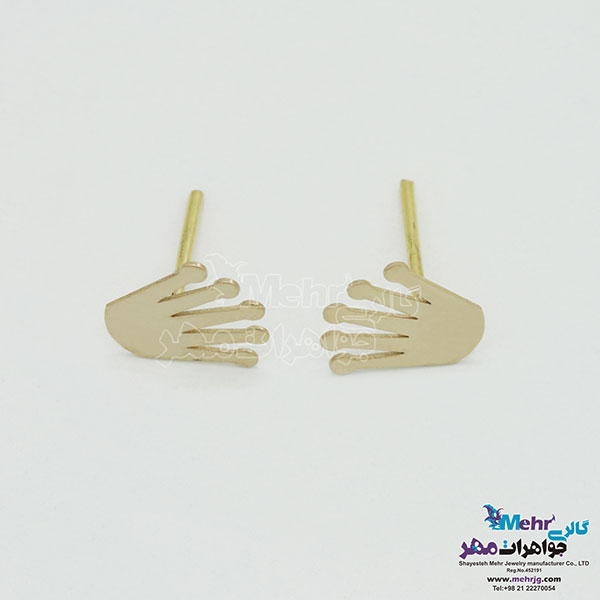 گوشواره طلا - طرح تاج
