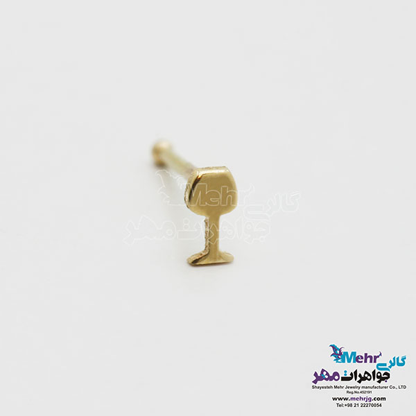 پیرسینگ طلا - طرح جام