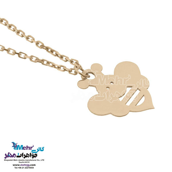 آویز ساعت طلا - طرح زنبور