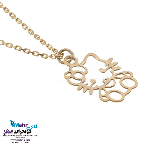 آویز ساعت طلا - طرح کیتی