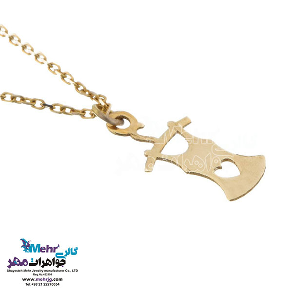 آویز ساعت طلا - طرح چوب لباسی